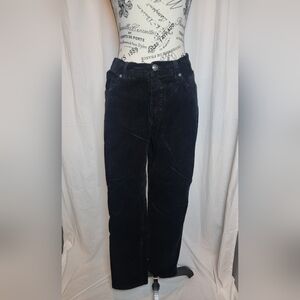 Gloria Vanderbilt corduroy jeans black, size 10